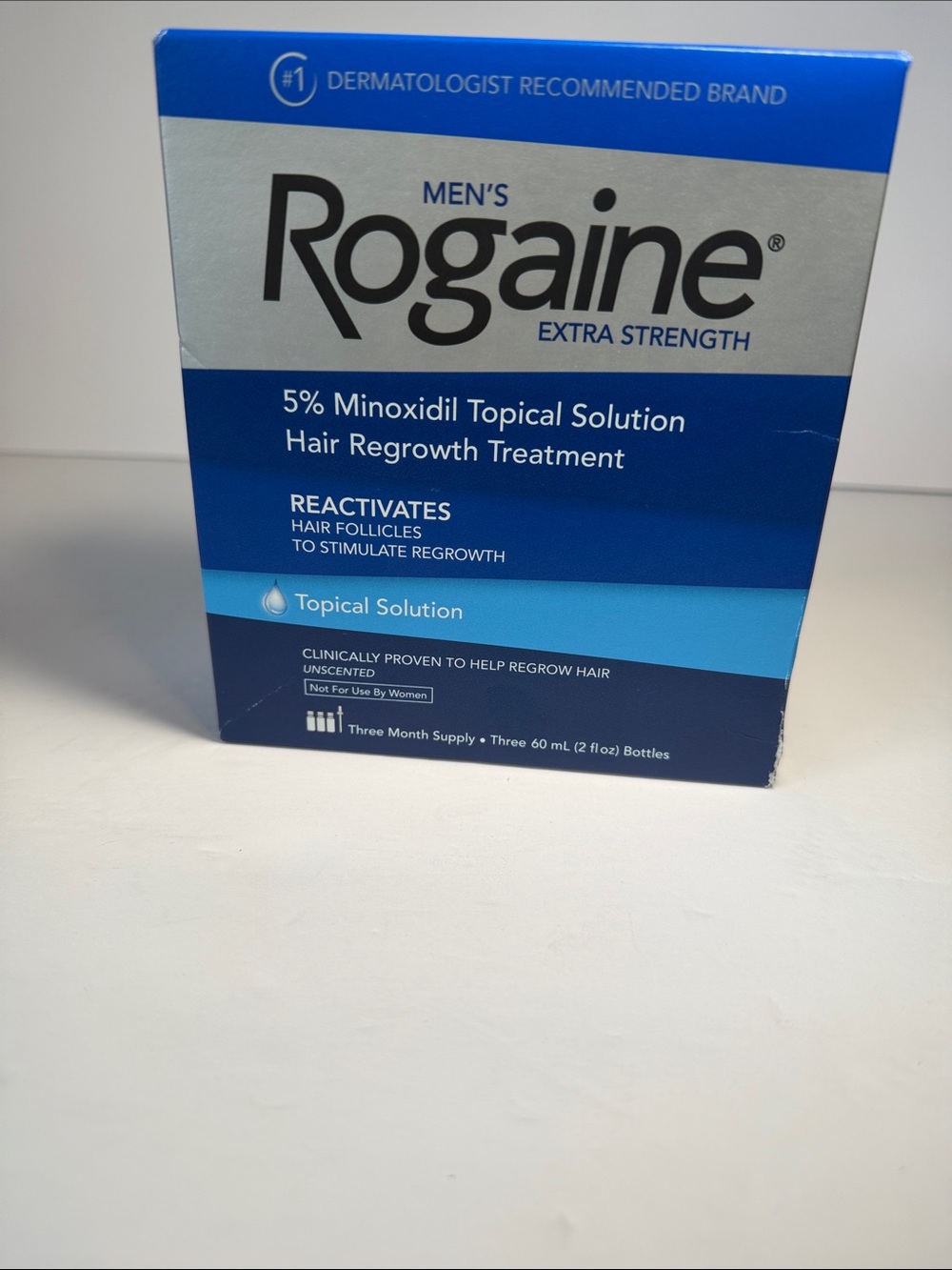 Rogaine Men’s Extra Strength 5% Minoxidil Topical Solution - Blue